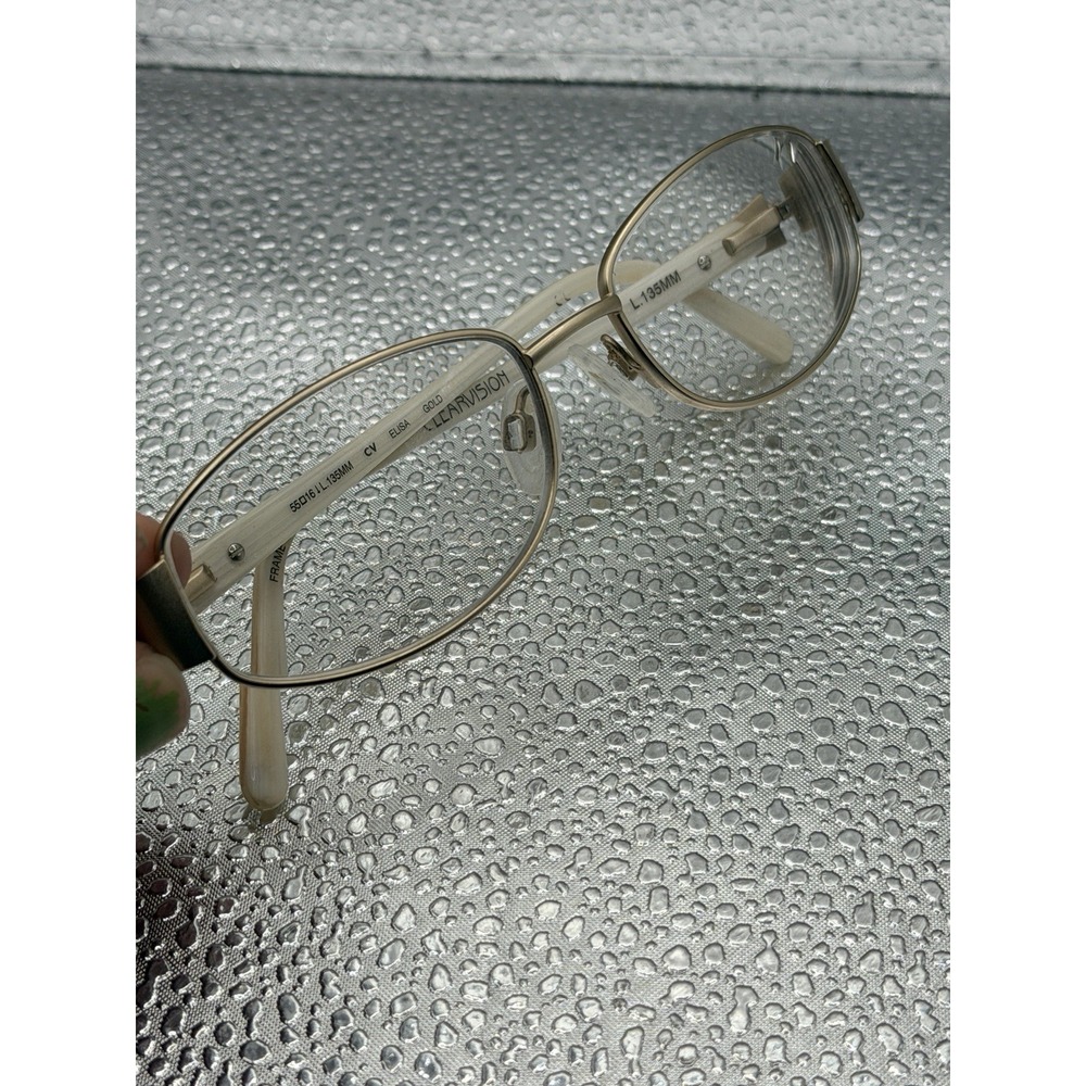 CLEARVISION ELISA RECTANGLE EYEGLASS FRAMES GOLD 55-15-135